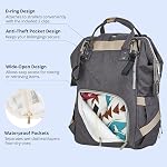 MUIFA Diaper Bag Multi-Function Waterproof Travel Backpack Nappy Bag for Baby Care with Insulated Pockets