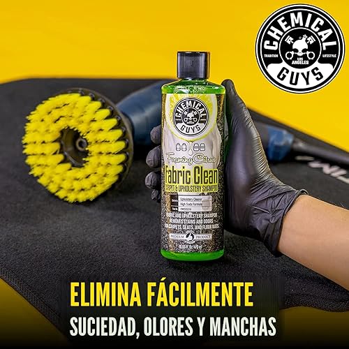 Miniatura 3 de Chemical Guys CWS203 HOL315 Fabric Clean - Kit de limpieza de espuma cítrica y cepillo de taladro fácil de usar, para alfombras y tapicería (autos,