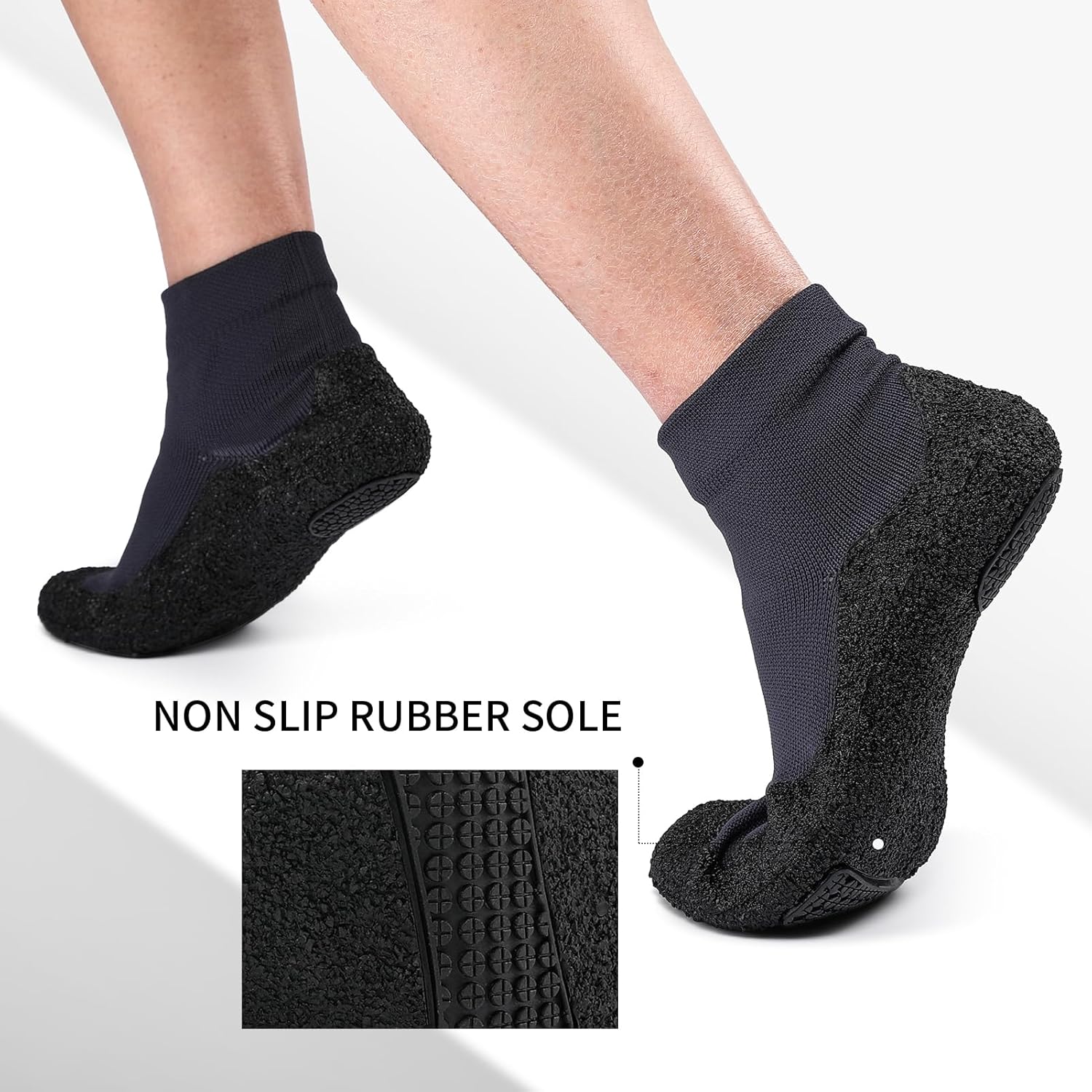 Mens Womens Barefoot Sock Shoes Minimalist Zero Drop Walking Shoes Comfortable Lightweight Ultra Portable Non Slip Multi-Purpose Fitness Workout Yoga Shoes - Image 4