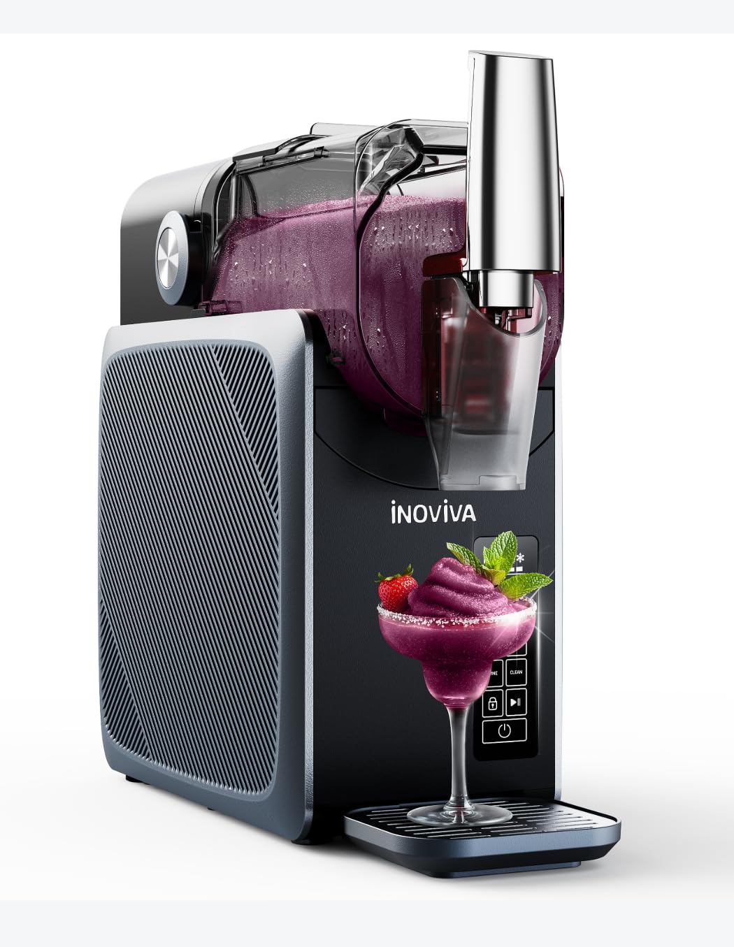 INOVIVA Slush Maschine 2.6L, kein Eis erforderlich, Slushie für Zuhause mit Selbstreinigung, 5 voreingestellte Modi, Slushies, Milchshakes, Frappés & Gefrorene Cocktails(Aktualisiertes)