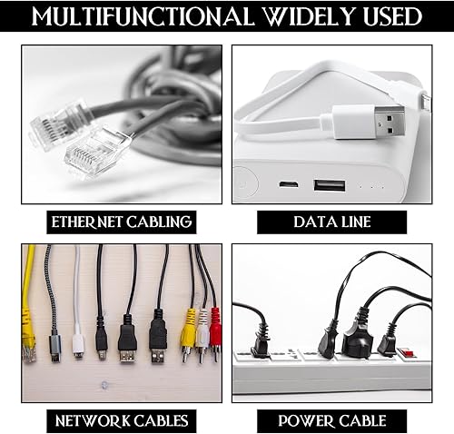 Miniatura 7 de 500 grapas de plástico para cables eléctricos de polietileno, resistentes a los rayos UV, para asegurar cables NM no metálicos a la pared, cemento