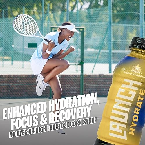 Miniatura 8 de Paquete de 12 bebidas deportivas, sabor tropical, azúcar de caña real, 3 electrolitos, Cognizin para concentrarse, jugo natural, sin tintes