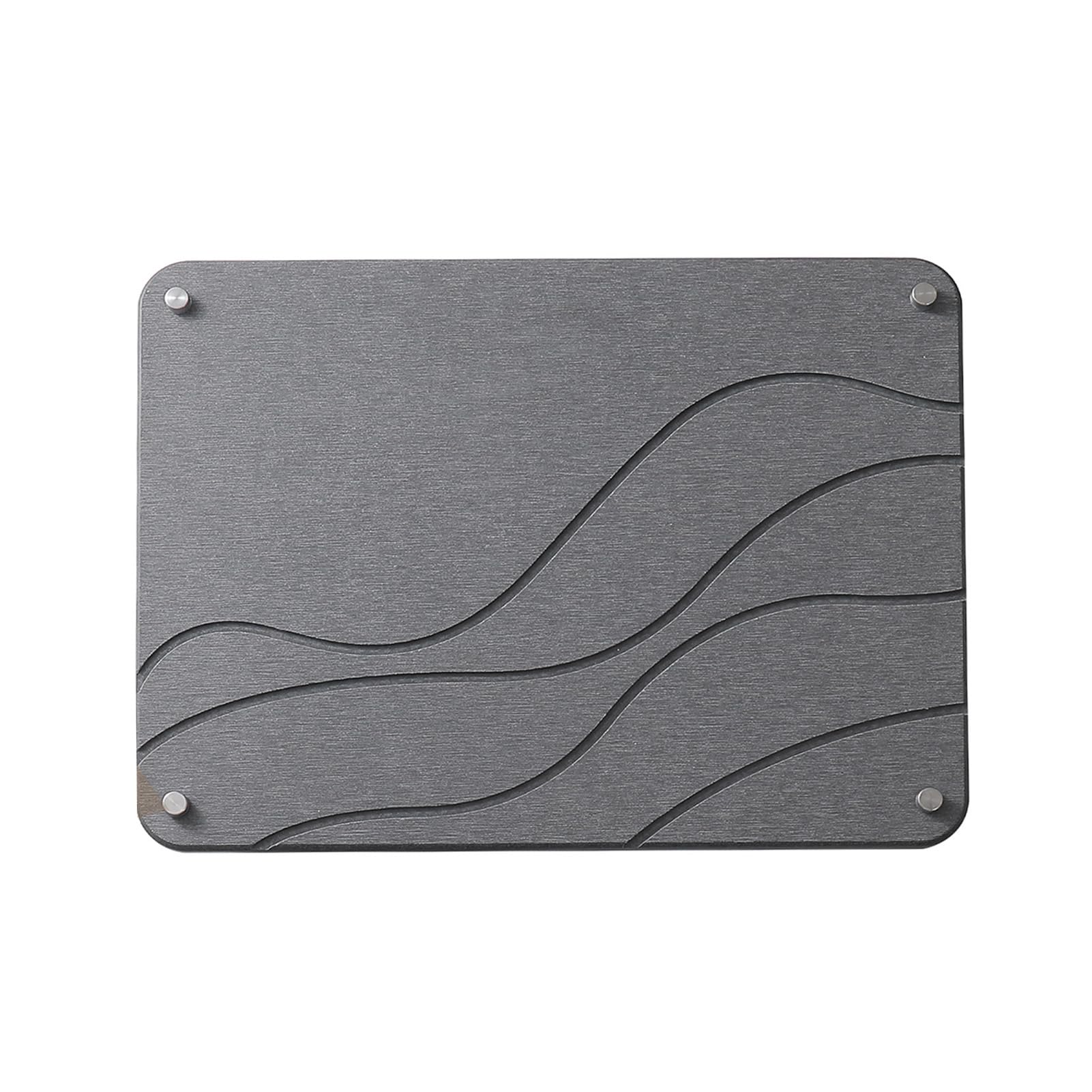 Matybobe Tapis de Séchage en Diatomite 2 Pièces Super Absorbant (Dark Gray)