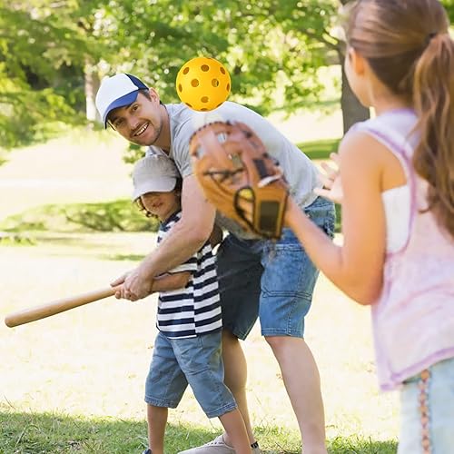 Miniatura 6 de Coopay Paquete de 14 pelotas de béisbol para práctica de béisbol, bolas suaves huecas de plástico para golpe, entrenamiento de béisbol, uso en