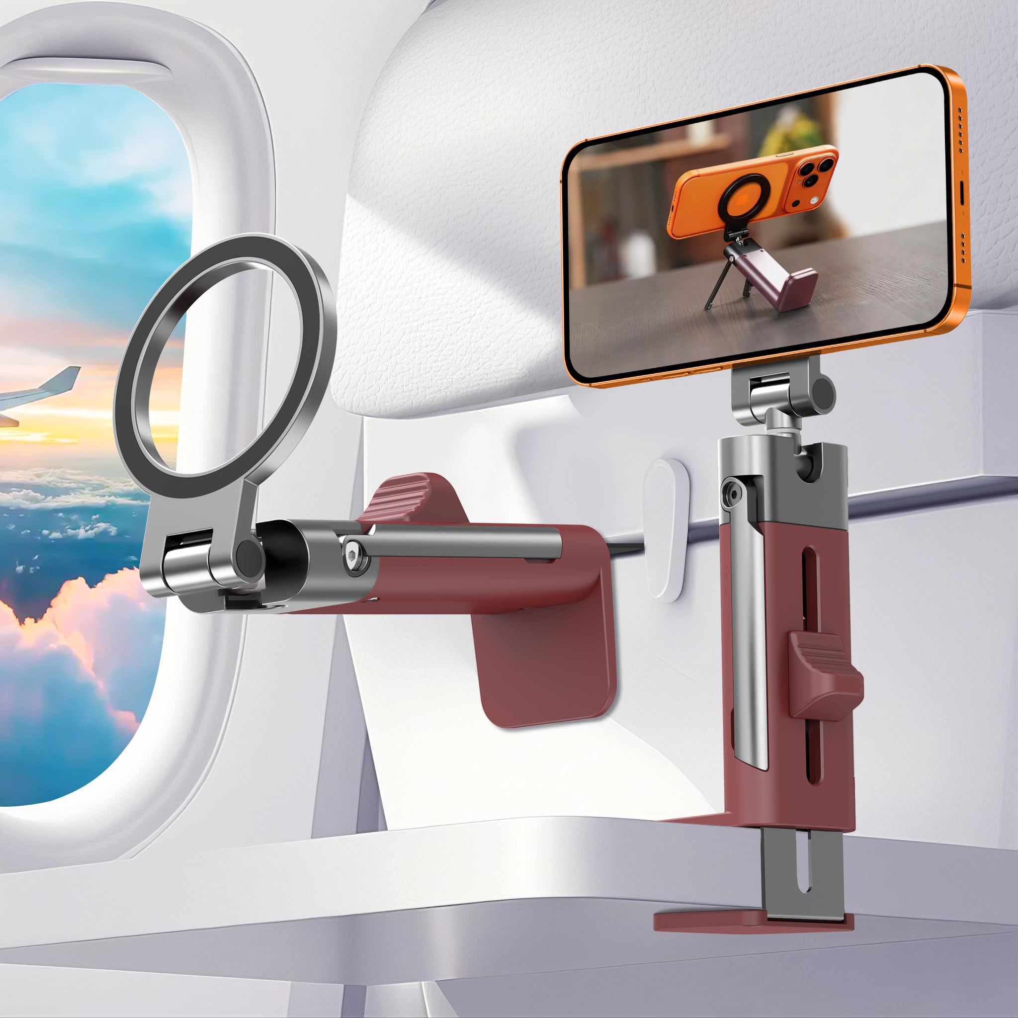for MagSafe Airplane Phone Holder Mount Travel Essentials for Plane