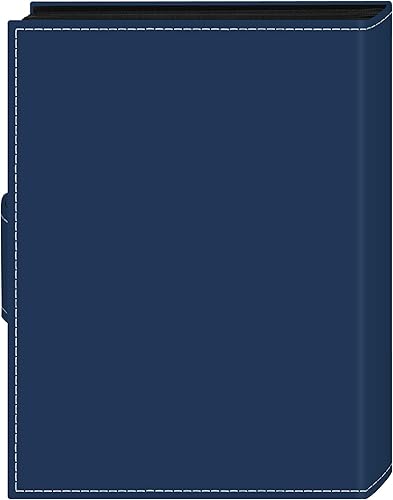 Miniatura 2 de Pioneer Photo Albums Álbum de fotos bordado de 36 bolsillos de 5 x 7 pulgadas con correa de cuero sintético cosida, mini, azul