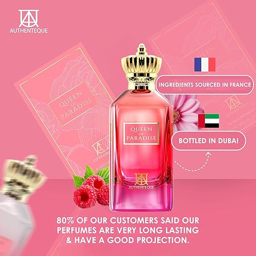 Miniatura 4 de Queen of Paradise - Perfume árabe para mujer 3.4oz (3.4 fl oz) - Fragancia dulce de fresa y vainilla - Extrait De Parfum Perfume árabe de lujo de