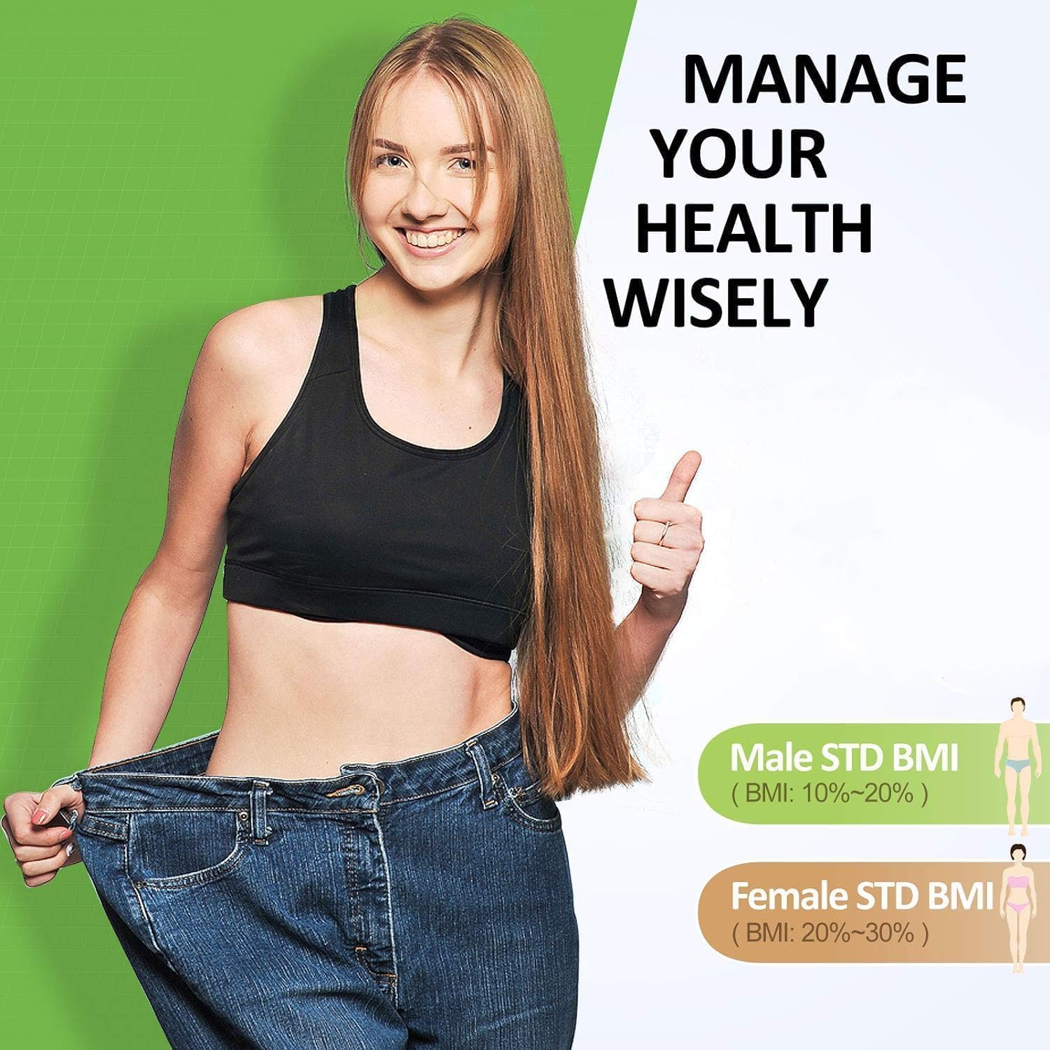 V Meter Kit Pinza Plicometro Metro A Nastro Per Misurare Grasso Corporeo - Fitness E Bodybuilding Strumento Fitness Plastica - Foto 3