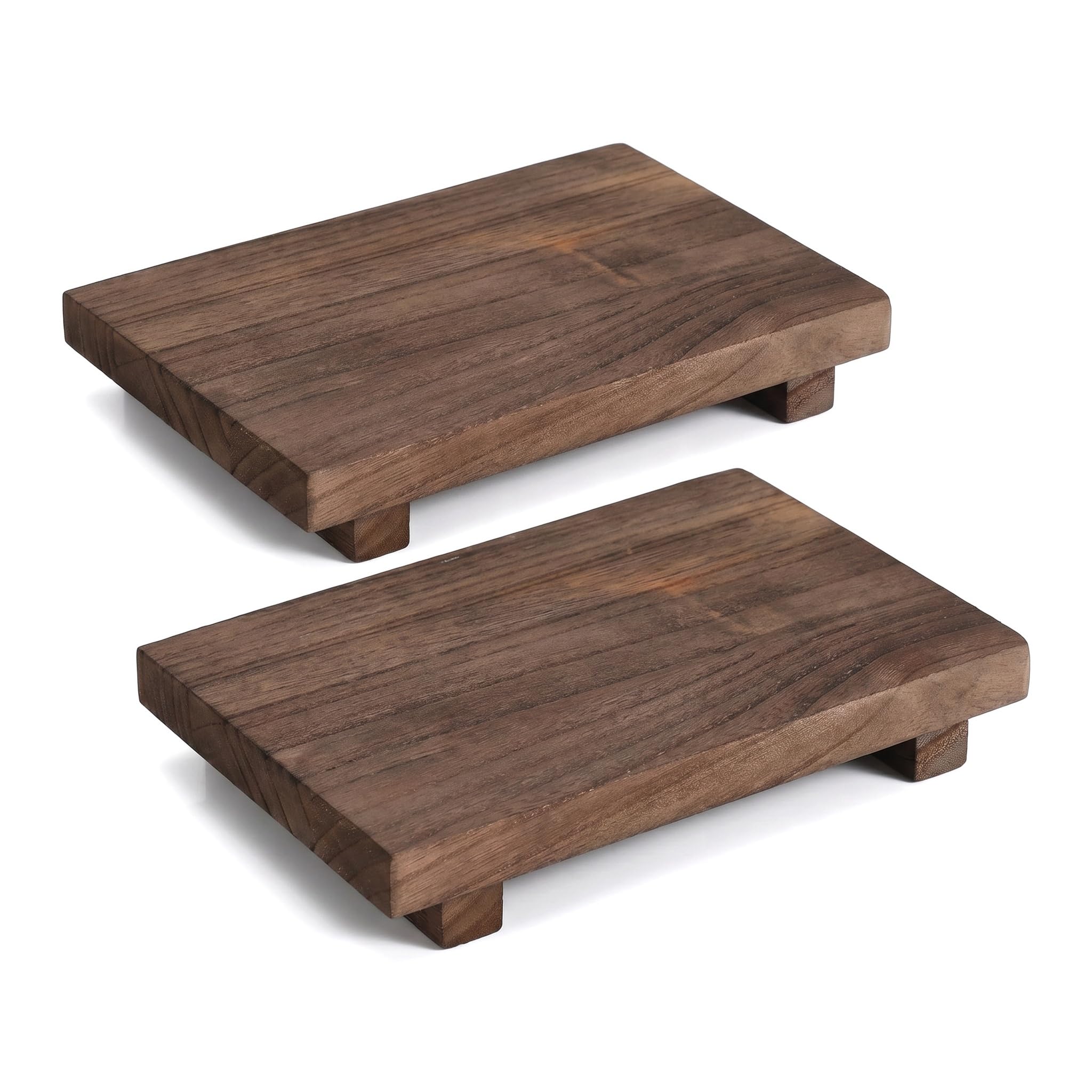 Wooden Tray 2 Pack – 23x15x3.5cm Rustic Wooden Display Stand
