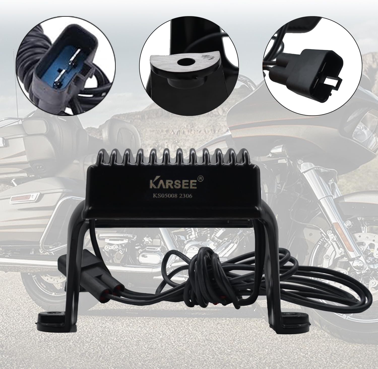 Karsee Voltage Regulator Compatible with Harley Davidson 1997-2001 Road King Electra Glide Standard Ultra Classic 74505-97
