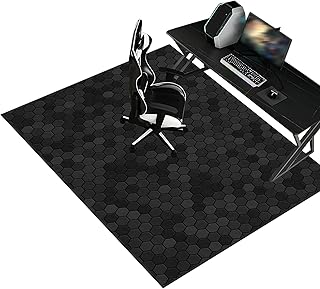 Teppich-Stuhlmatte, bürostuhl unterlage teppich, Gaming Teppich Stuhlunterlage, Bodenschutzmatte für Hartböden, schreibtischstuhl unterlage für Laminat, Bürostuhl Matte für Bodenschutz 70 x 90 cm