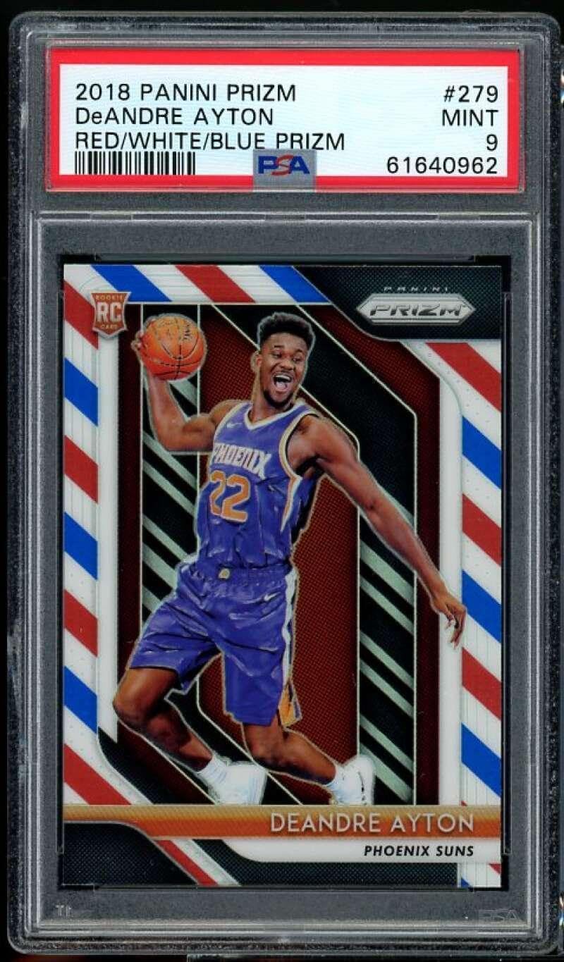 Deandre Ayton Rookie Card 2018-19 Panini Prizm Red/White/ #279 PSA 9 - Basketball Slabbed Rookie Cards