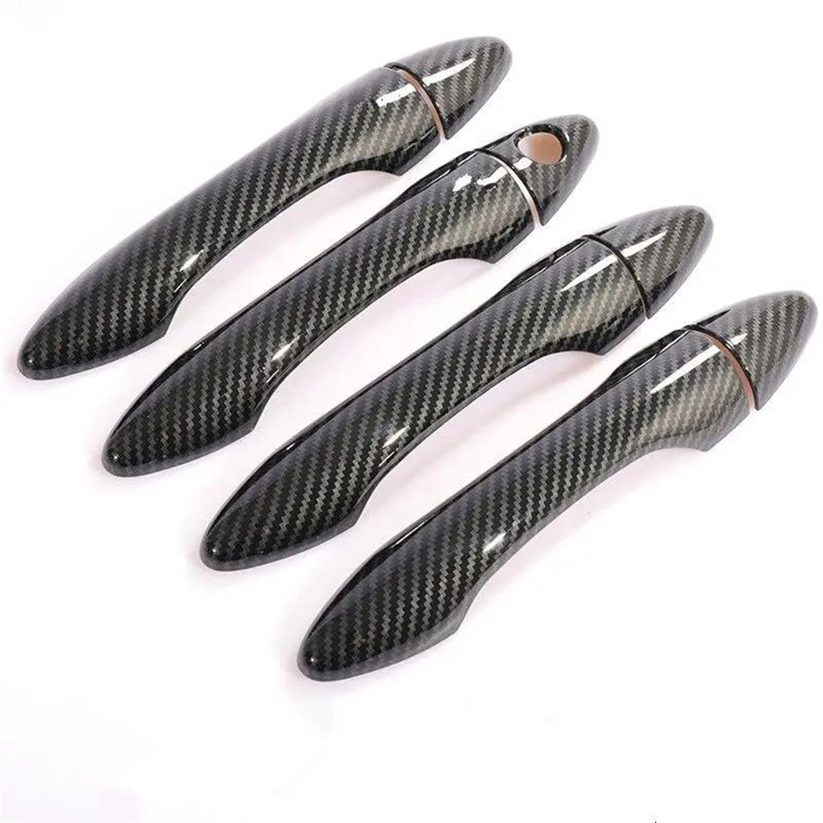 Kjhopy Carbon Fiber Chrome Car Door Handle Cover Trim Sticker For Hyundai Ix35 For Tucson 2009-2013 2014 Accessories Exterior Door Handle(Carbon)