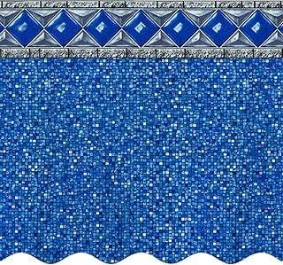 SmartLine 21 ft Round Swimming Pool Liner | Crystal Tile | Unibead Style | 52 Inch Wall Height | 20 Gauge Heavy Duty Virgin Vinyl | Designed for Steel Sided Above Ground Pools