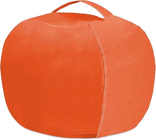 Miniatura 120 de Posh Funda de Silla Puf Rellenable para Almacenamiento de Animales de Peluche para Niños - Organizador de Juguetes Infantiles, Grande-38 - Lona