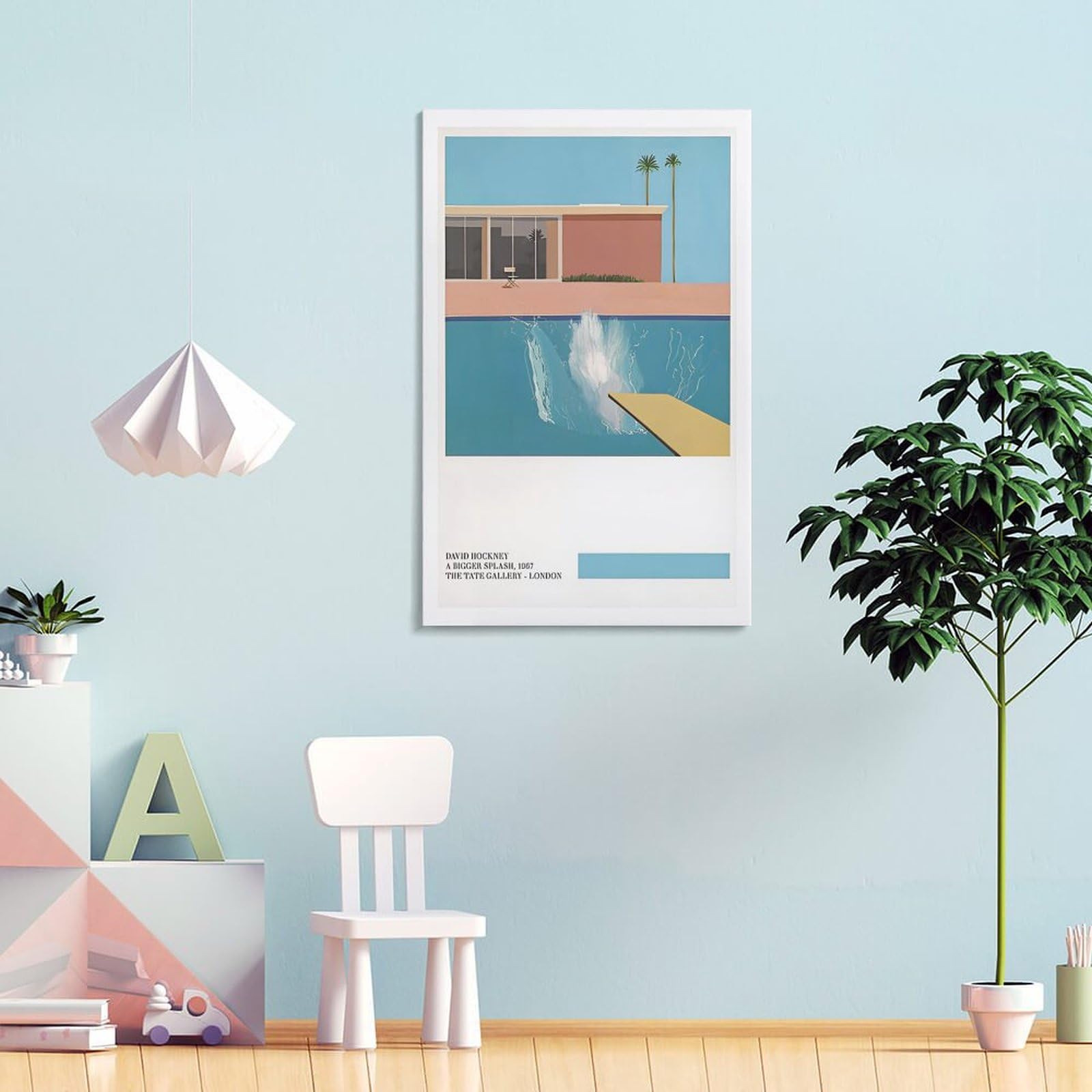 Amazon.co.jp: デヴィッド・ホックニー「A Bigger Splash」装飾画 