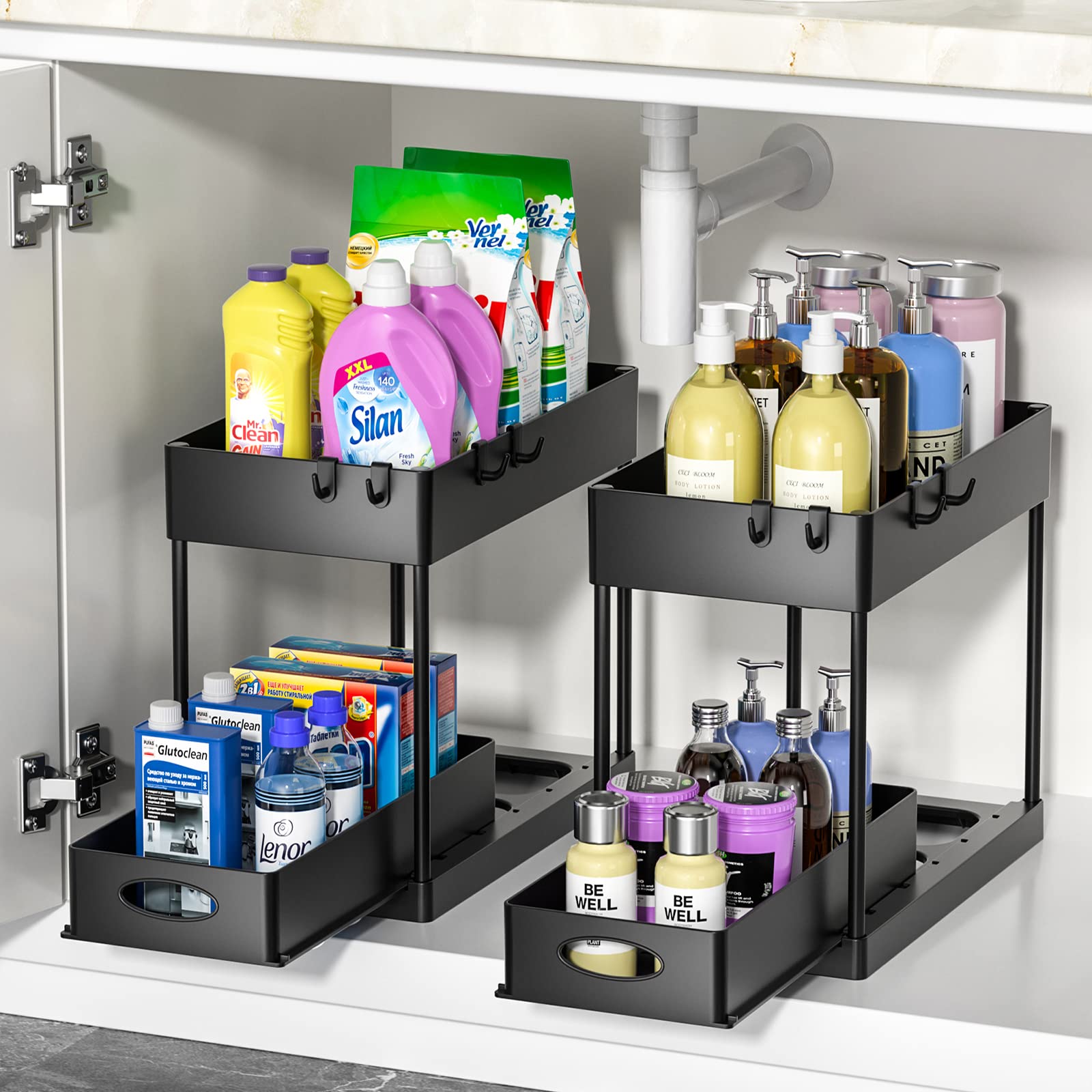 Buy Under Sliding Sink Organizers and Storage, Under Bathroom Sink