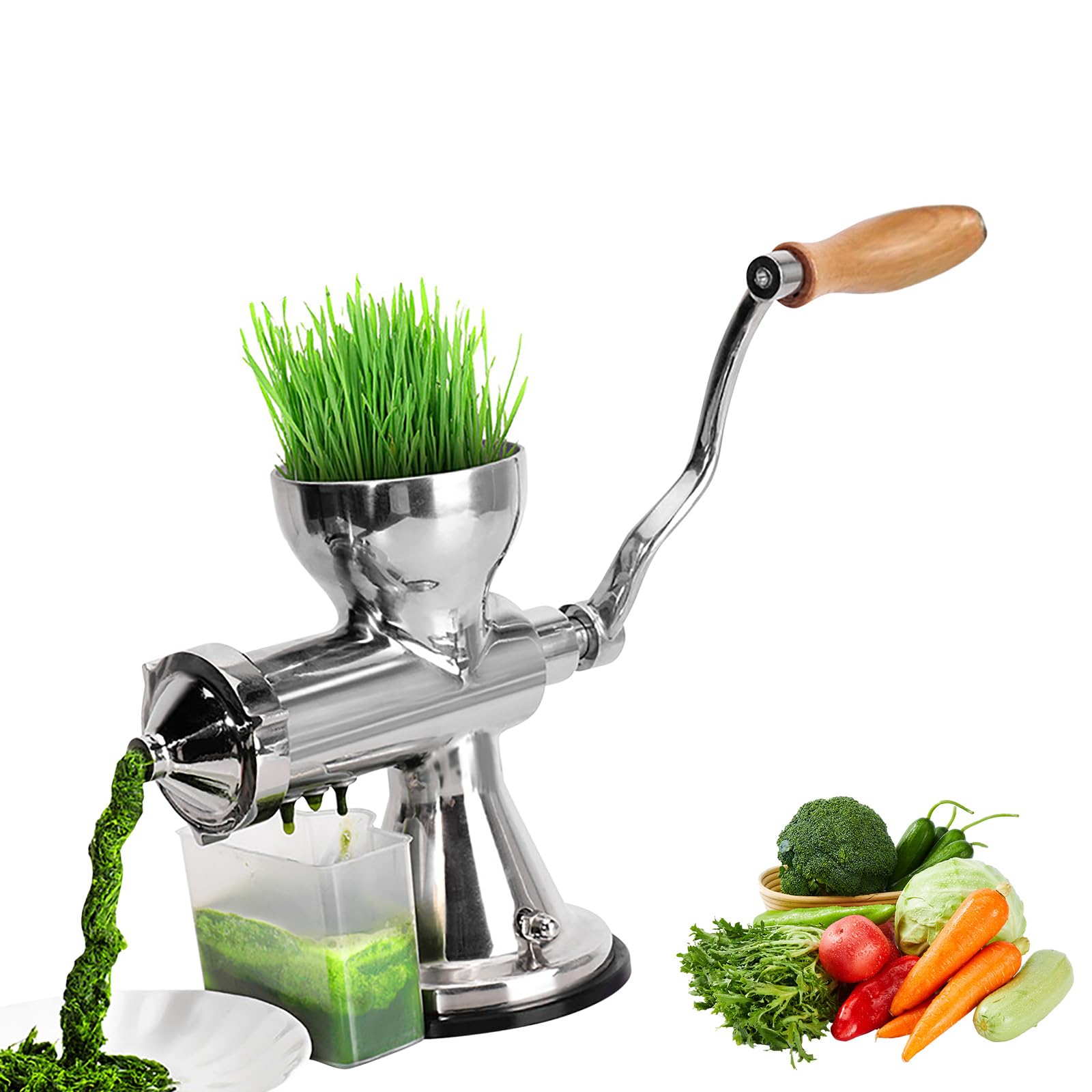 Jazuaiao Manual Fruit Vegetable Presser Machine Heavy Measure Rustless Build Ideal for Kitchen Countertop Use Hand Press Wheatgrass Presser