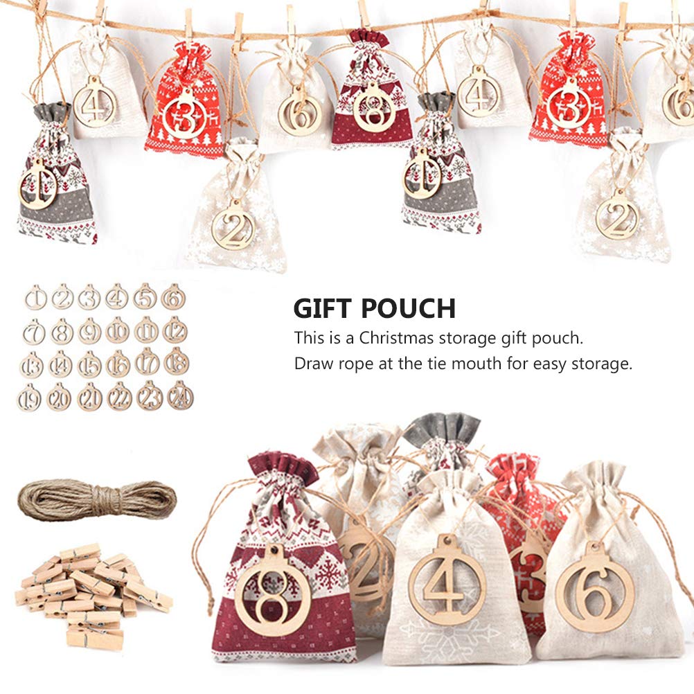 YARNOW Sacchetti Regalo di Natale Coussi Sacchetti per Caramelle e Snack Contenitori Eleganti per Dolcetti e Bomboniere