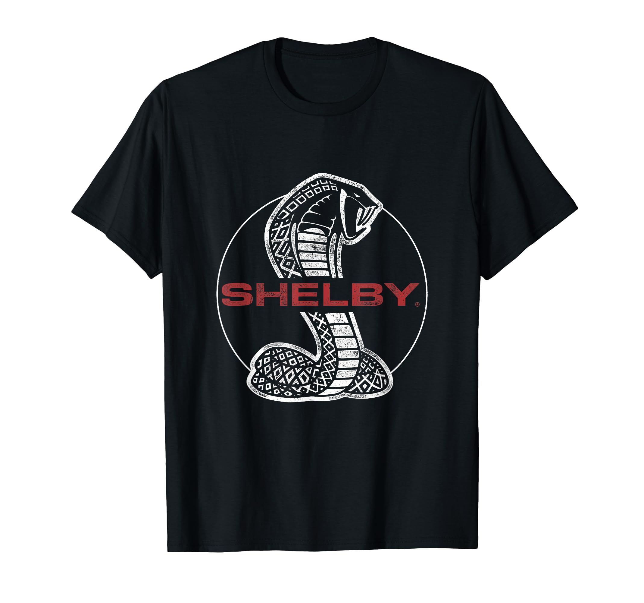 Shelby Red Text Cobra Logo T-Shirt