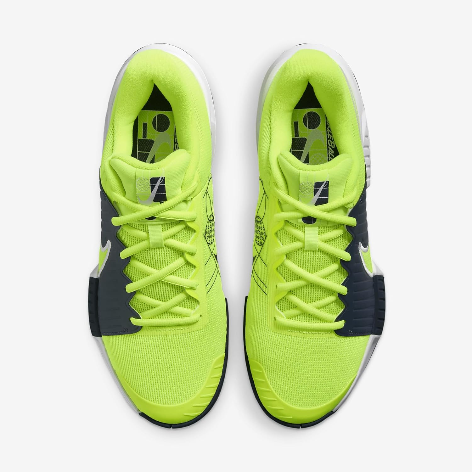 Nike Zoom Challenge Men's Pickleball Shoes (FQ4154-700, Volt/Armory Navy/Volt) Size 7