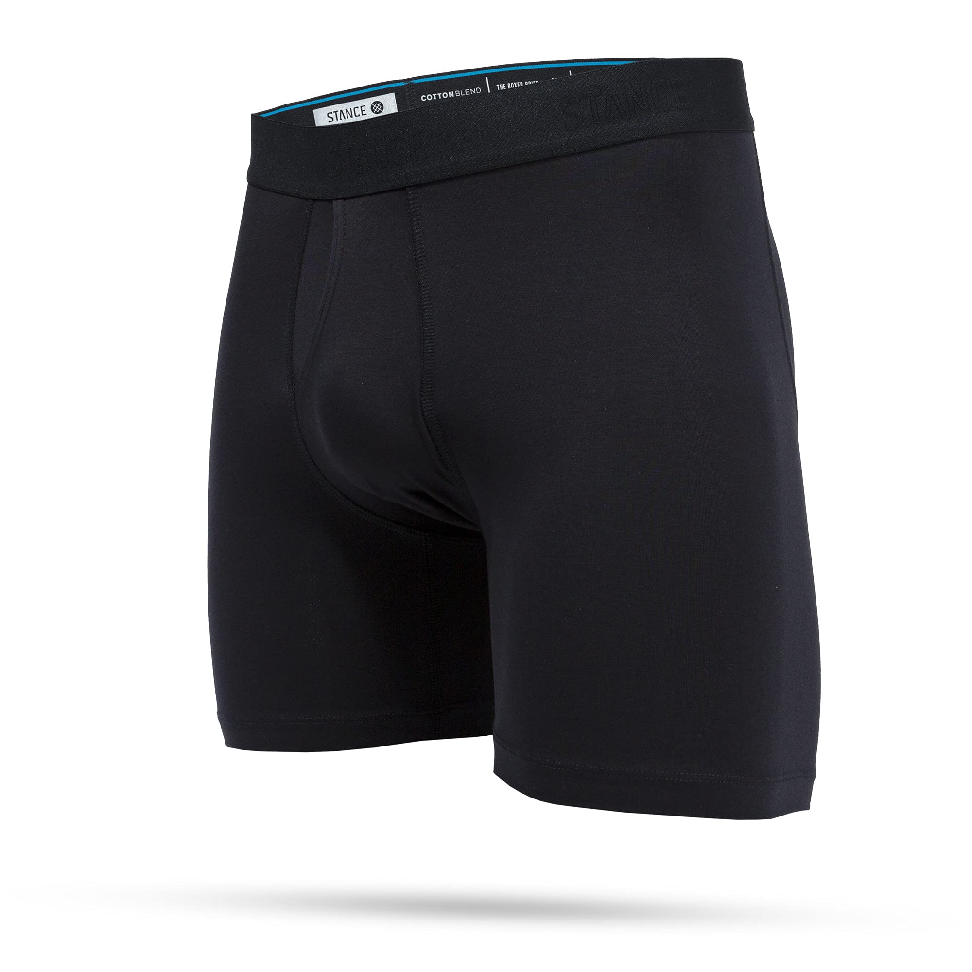 Stance Standard 6 in Boxer Brief - Cottonblend - Mid Support (Black, Medium)