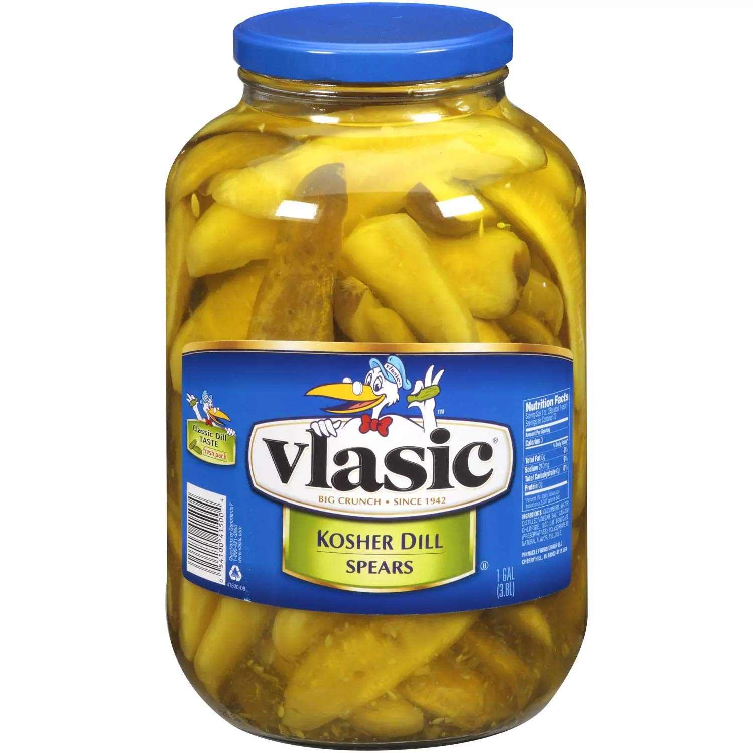 Vlasic Kosher Dill Pickle Spears, Keto Friendly, 1 GAL