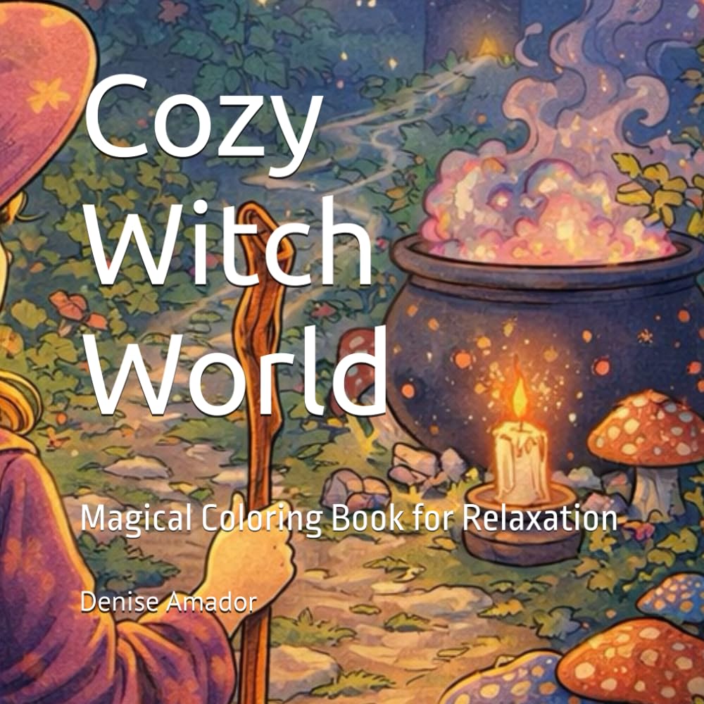 Cozy Witch World: Magical Coloring Book for Relaxation