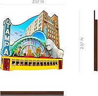 Vista 3 de Imán de madera de Tampa de Estados Unidos, imanes 3D para nevera, recuerdos coleccionables de viaje, decoraciones hechas a mano, 2