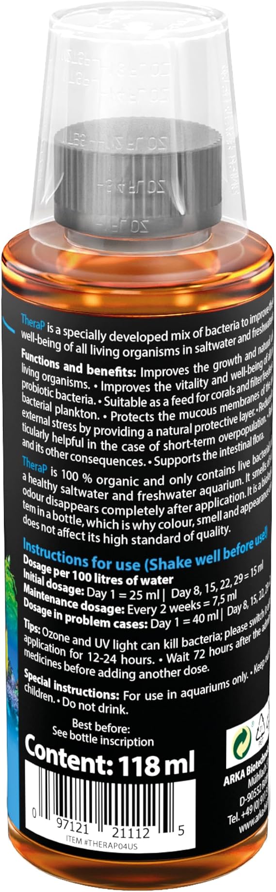 Fish Care Aquarium 118 ml - TheraP Probiotic Culture Vitality Boost