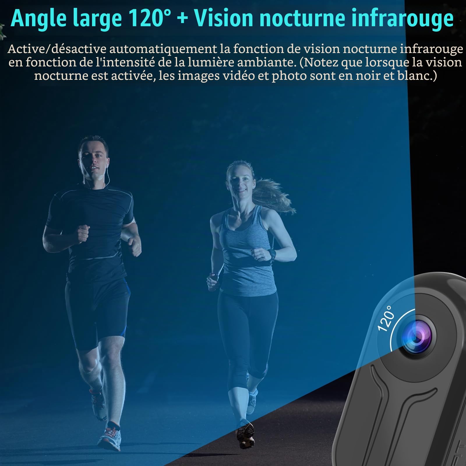 OBEST Mini Action Caméra 1080P avec Carte TF 128G,Caméra Casque Moto