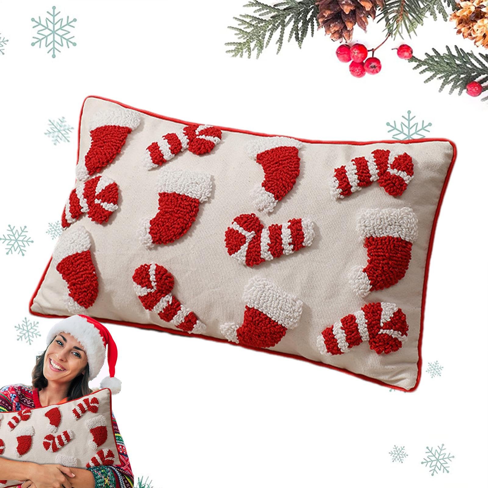 Housses de coussin de Noël pour canapé et salon chaleureux