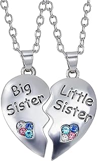 Birthday Gift BFF Necklaces for Girls - Sisters Best Friends Heart Puzzle Pendant - Kid's Best Friendship Gift Jewelry