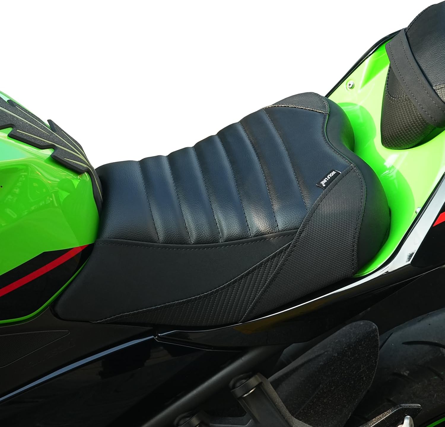 Motorcycle Front Driver Comfort Seat Fit for Ninja 400 Z400 2018 2019 2020 2021 2022 2023 2024 2025 2026 EX400, Leather Rider Saddle Solo Cushion Pillion Pad, Black