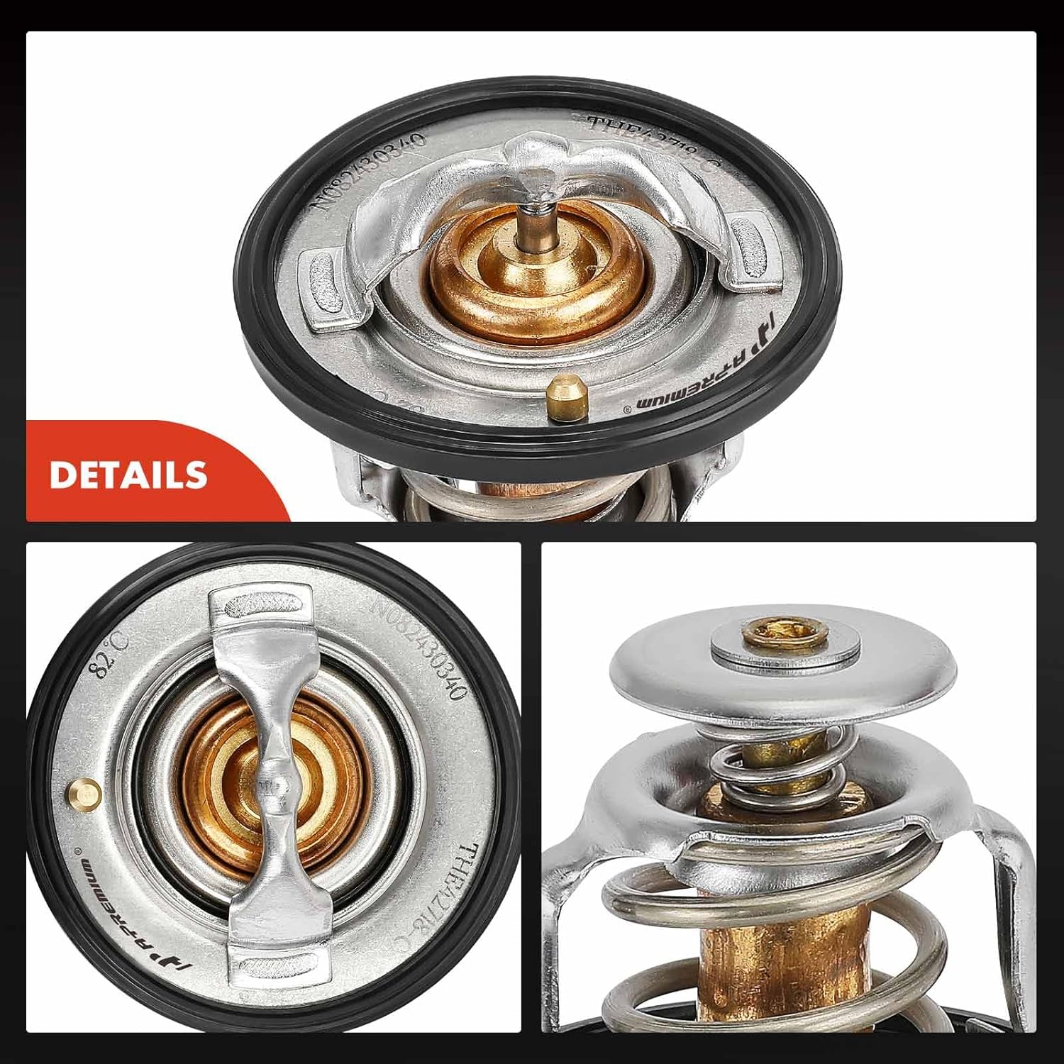 A-Premium Engine Coolant Thermostat with O-ring Compatible with Nissan Altima 2002-2018, Rogue, Sentra, Frontier, Murano, Pathfinder, Rogue Select, X-Trail & Infiniti QX60 & Suzuki Equator, 2.5L