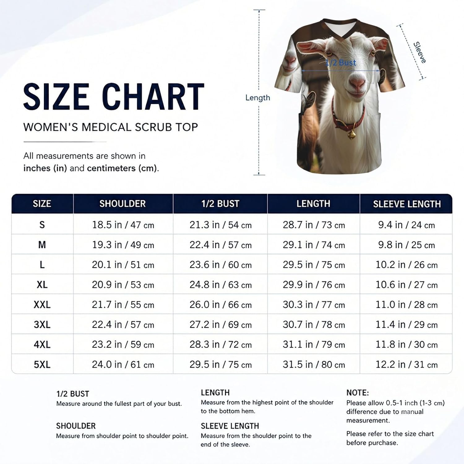 Professional Scrub Tops for Men, Classic V-Neck Workwear with 3 Pockets