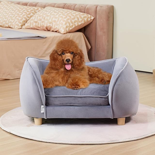 Foto 8 de 8 de VEVOR Sofá para Mascotas, Sofá para Perros Pequeños y Gatos, Sofá Cama Suave y Aterciopelado para Perros