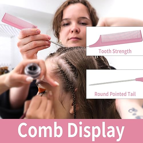 Miniatura 4 de Cepillo de pelo Slick Back, cepillo de cerdas de 3 piezas, cepillo de borde, cepillo de pelo, peine de burlas, cepillo de pelo rizado, cepillo de
