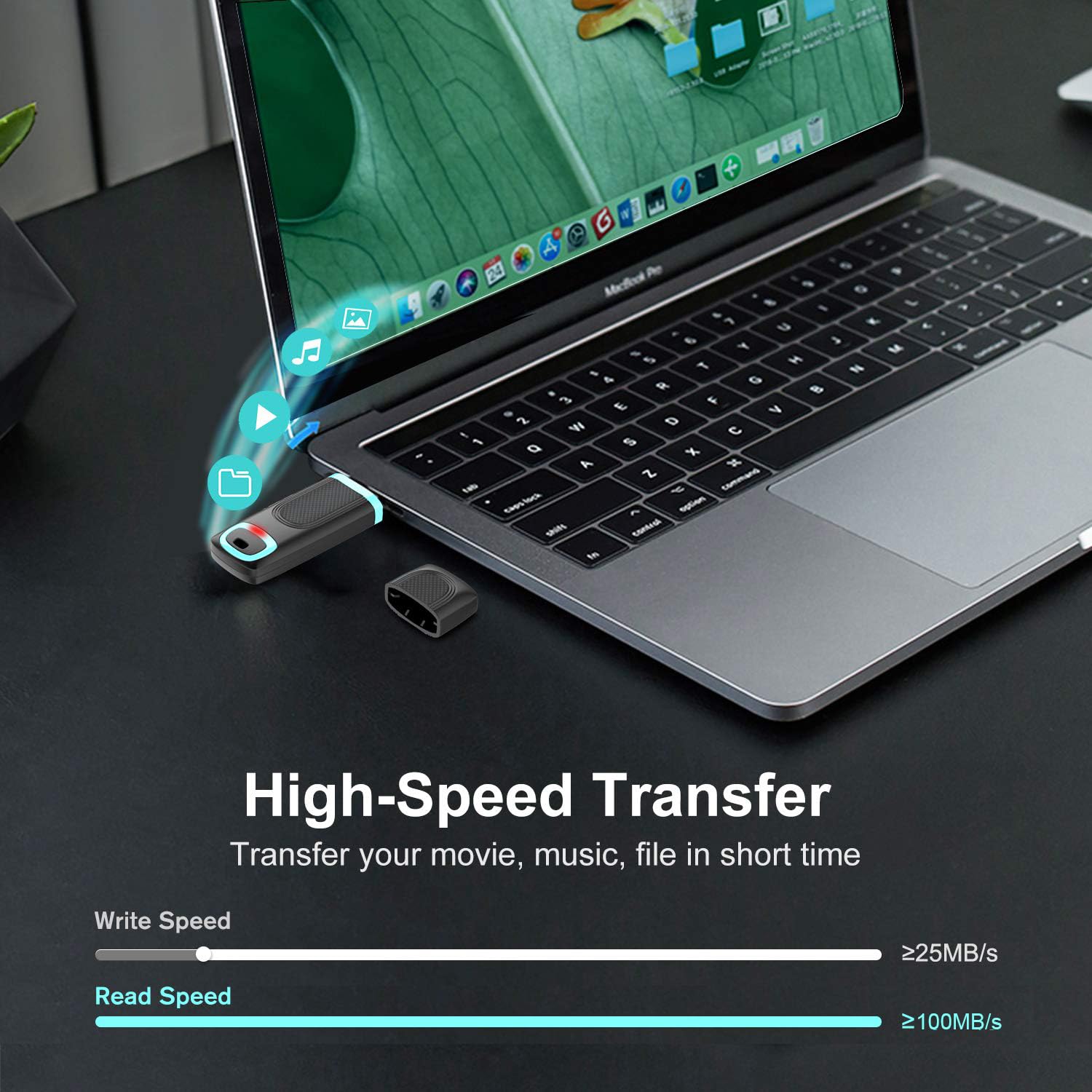 Vansuny Chiavetta USB 3.0 512GB, Velocità Scrittura 400MB/s, Pendrive 512gb con Cappuccio Protettivo con LED, Memoria USB 3.0 per PC/Laptop/Notebook