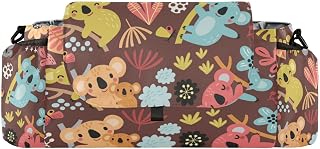 Flradish Koala Baby Stroller Organizer with 2 Cup Holders Universal Adjustable Shoulder Strap Detachable Stroller Caddy Accessories Bag for Bottle,Diaper,Phone, Keys,Toys