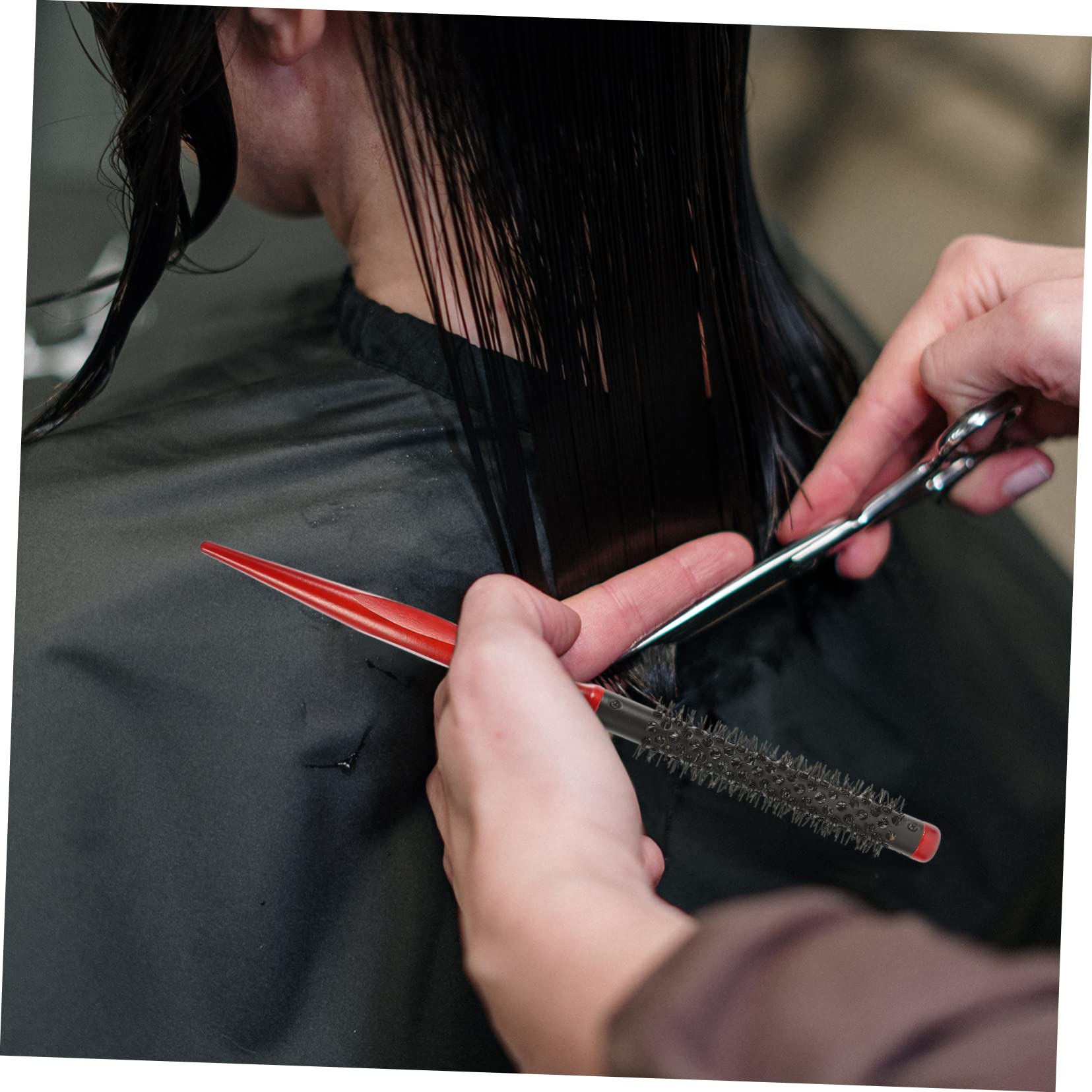 FOMIYES Juego De 3 Cepillos Redondos Para El Pelo Para Mujer Con Cerdas De Jabalí Estáticos Para Peinar (2 Unidades)