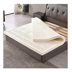 Natural Latex Mattress King Size Mattress Topper with Mattress Protector Cover Thickened Home Dormitory Cushion Mat 140x200x15cm
