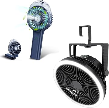 MORECORE 10000mAh Camping Fan with Lantern & Portable Handheld Misting Fan