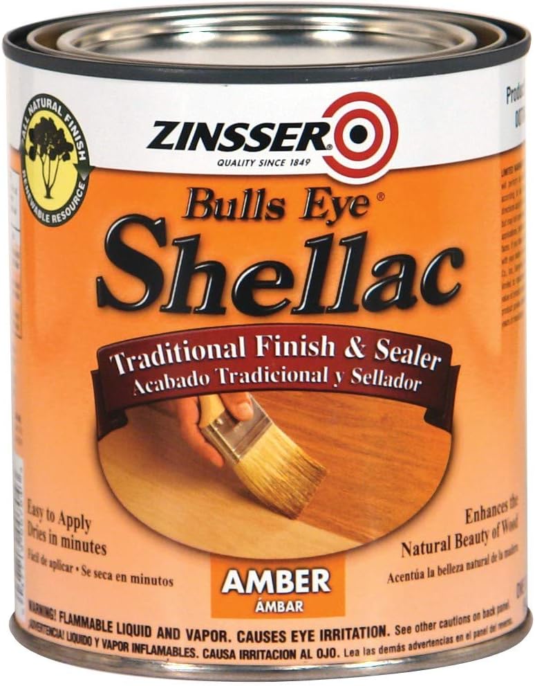 Rust-Oleum Zinsser 704H 1-Quart Bulls Eye Amber Shellac