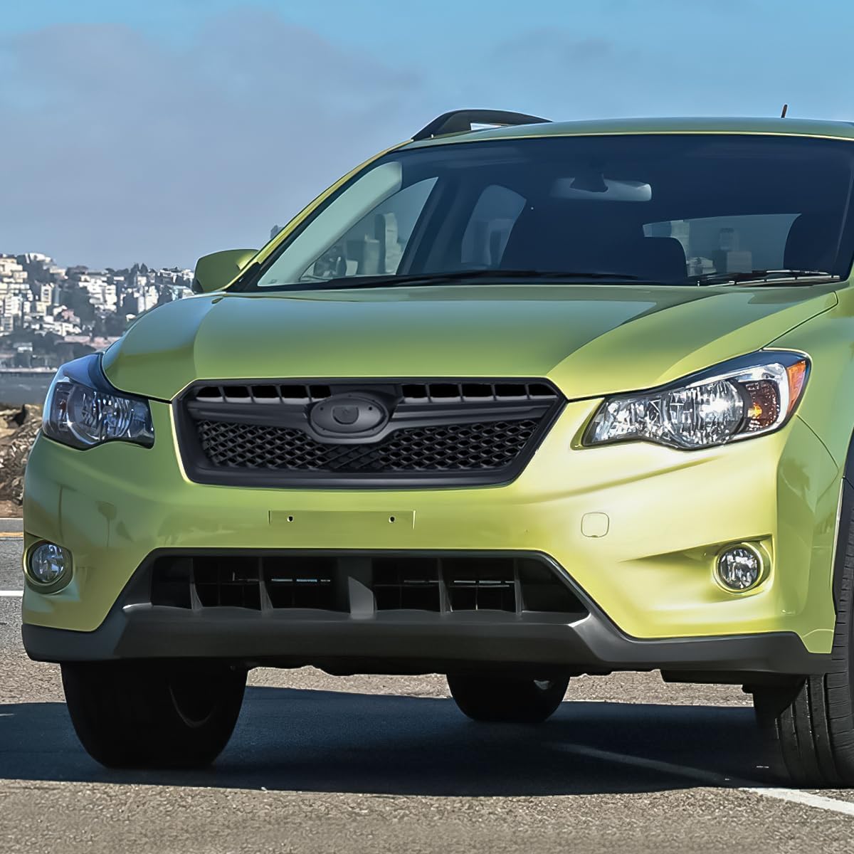 Factory Style Matte Black Front Bumper Grille Grill Assembly Compatible with 13-15 Subaru XV Crosstrek