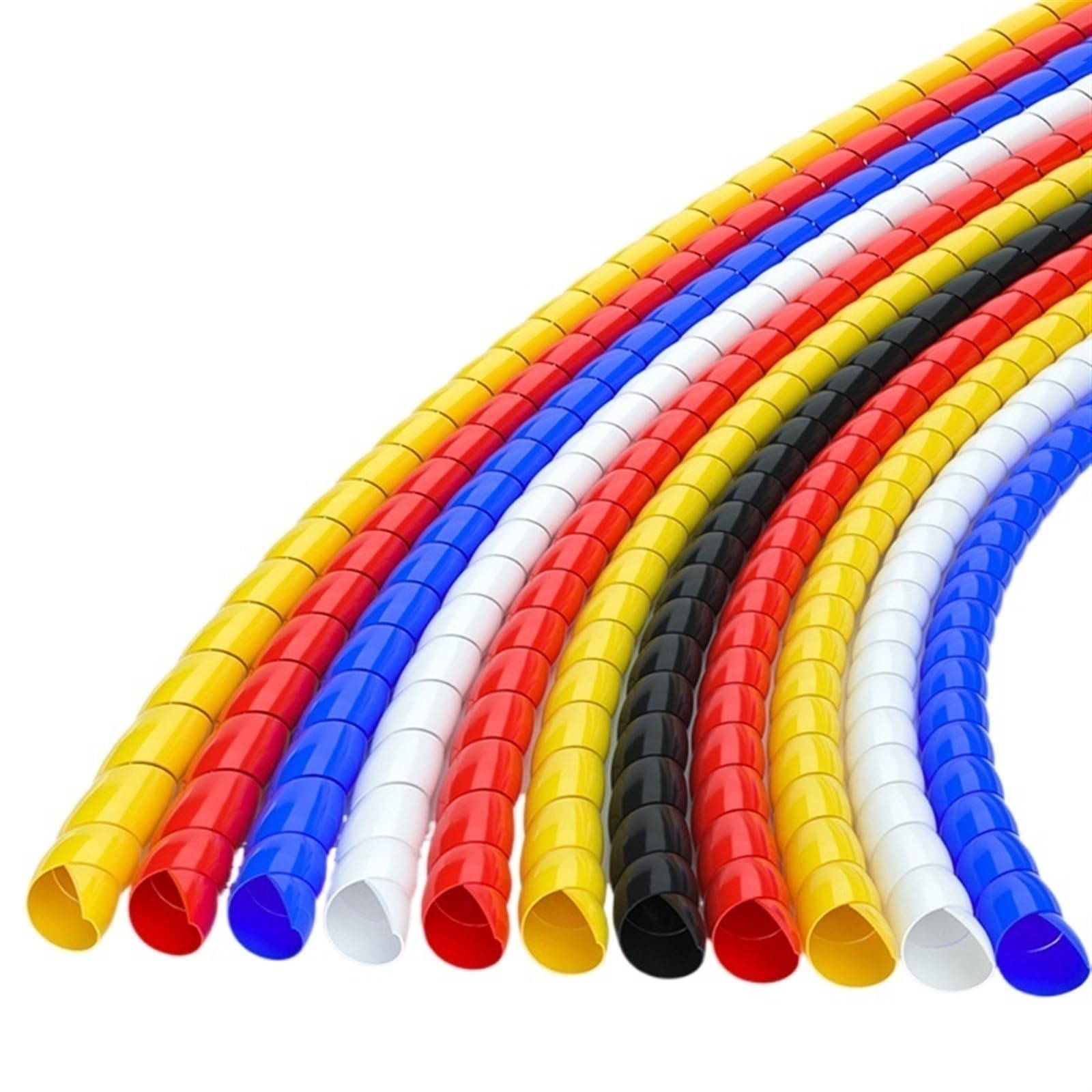 Gaine de câble en spirale, gaine de protection flexible pour enroulement de câble (14 mm, blanc)