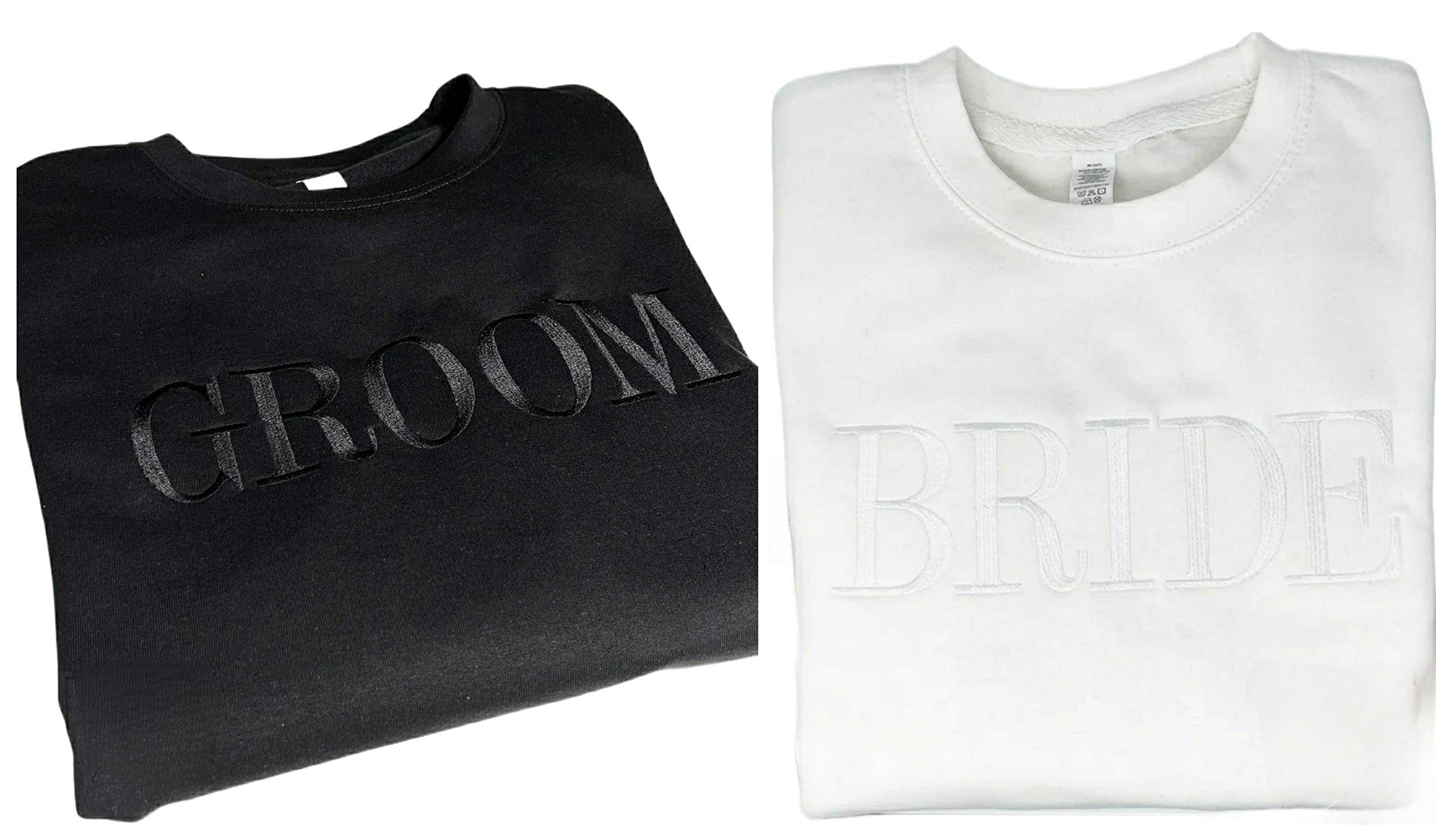 STONENSILVEREmbroidered New Bride Sweatshirt Groom Sweatshirt Honeymoon Essentials Matching Couple Hoodies Future Mrs Sweatshirt Bride Groom Gifts Husband Sweatshirt Wedding Gift Valentine day shirts (XL, GROOM)