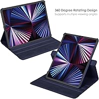 Vista 3 de Funda para iPad de 10ª generación de 10.9 pulgadas 2022 Número de modelo: A2696 A2757 A2777-Funda protectora giratoria de 360 grados con apagado