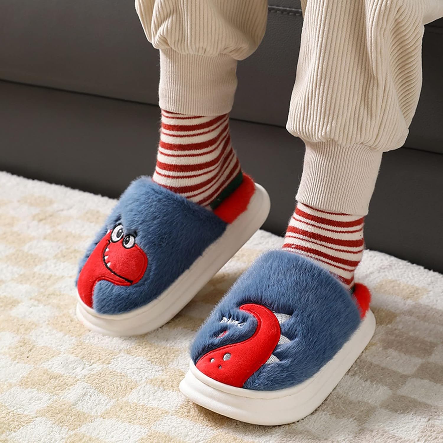 Non Slip Slippers Kids Fashion Autumn And Winter Boys And Girls Slippers Flat Bottom Christmas Slippers Kids