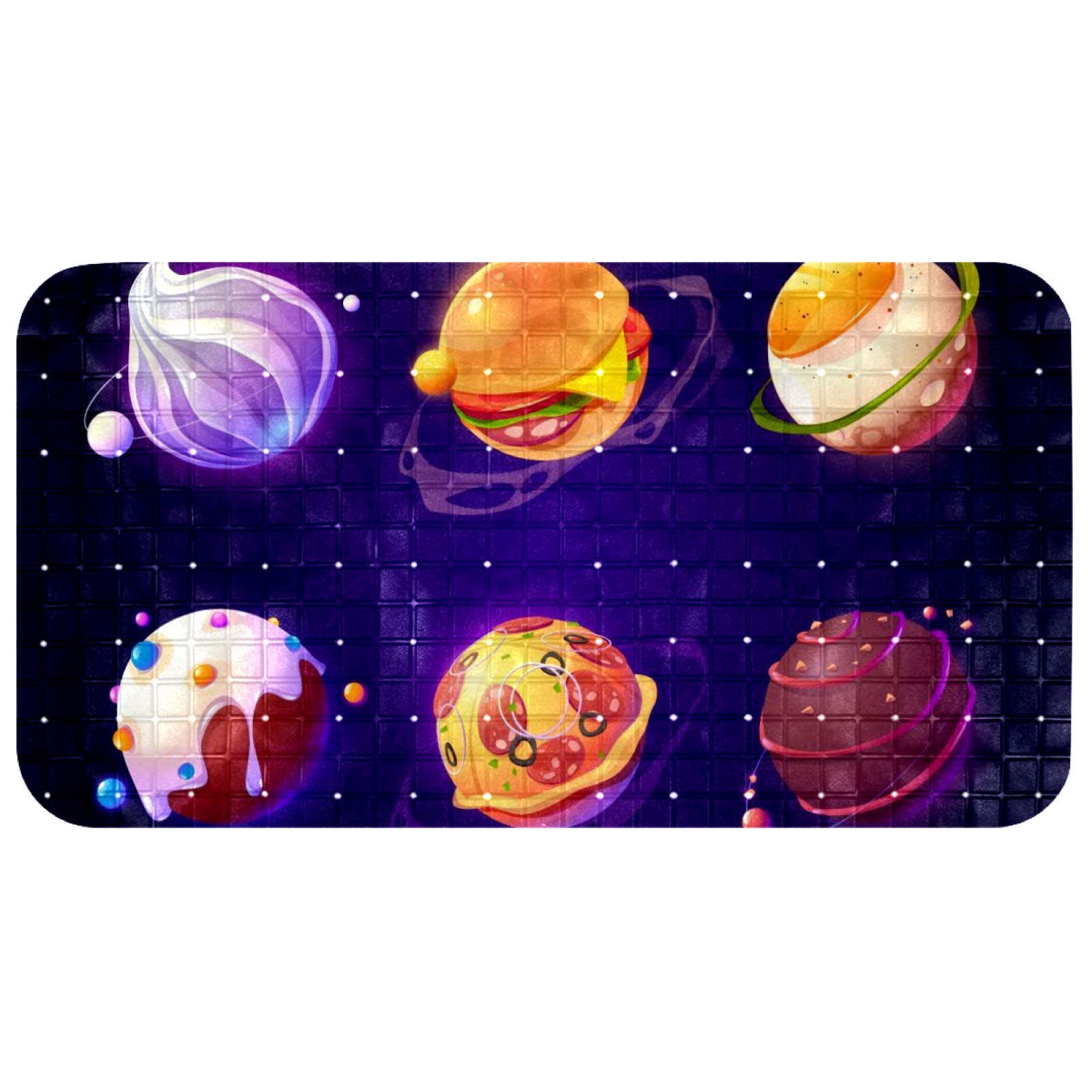 Tapis de bain Bennigiry anti-glissade écoresponsable imprimé 67 x 37 cm de salle de bain